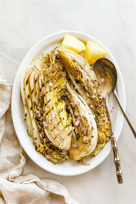 Grilled Napa Cabbage Recipe with Lemon Garlic Dressing – How to Grill ...