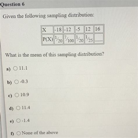 Image result for Sampling Distribution Question