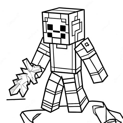 Minecraft Coloring Pages Armor
