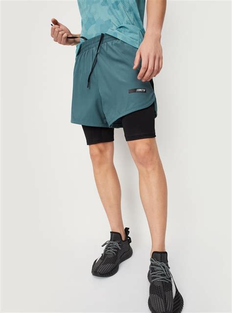 Buy Men Colourblock Layered Active Shorts Online at just Rs. 799.0 ...