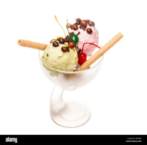 yogurt and chocolate ice cream in a bowl close up Stock Photo - Alamy