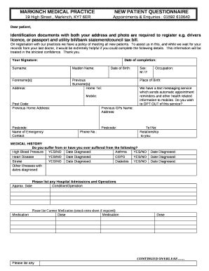 MARKINCH MEDICAL PRACTICE template Doc Template | pdfFiller