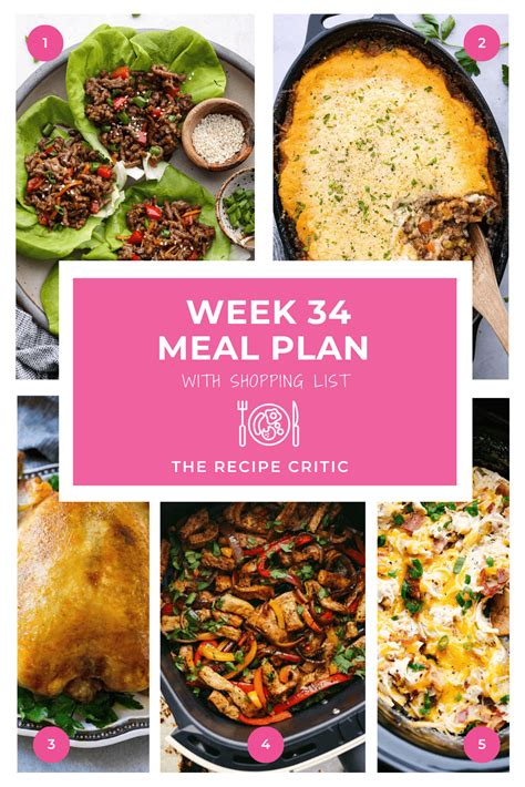 Weekly Meal Plans - The Recipe Critic