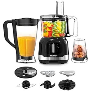 AGARO Grand Food Processor, Multi-functional Chopper, Grinder, Slicer ...