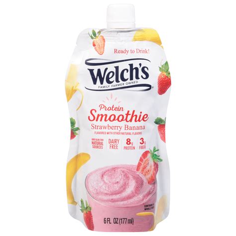 Welch's Protein Smoothie, Strawberry Banana (6 fl oz) Delivery or ...