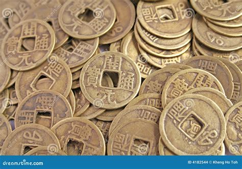 Ancient Chinese Coins in a Pile Stock Photo - Image of east, coins: 4182544