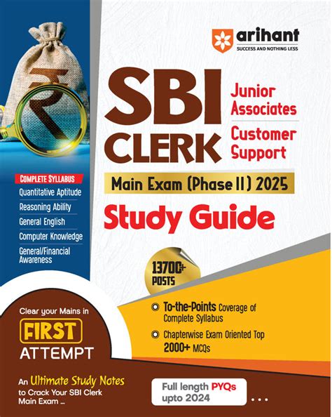 SBI Clerical Cadre Main Exam 2025 Study Guide - English – arihantbooks