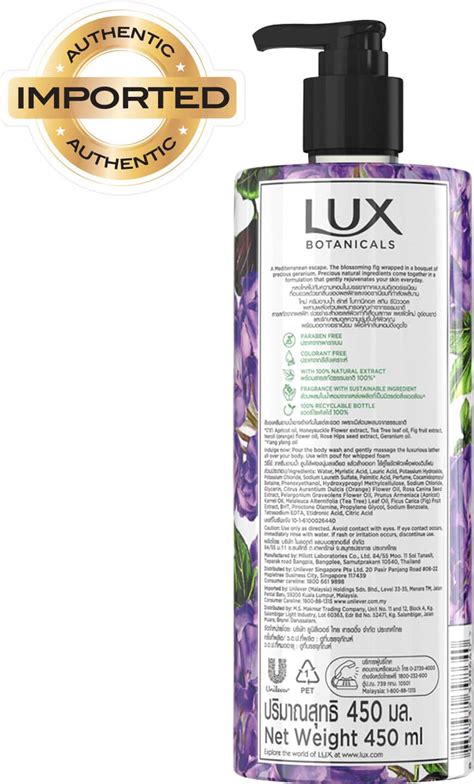 Buy LUX BOTNICALS SKIN RENEWAL FIG EXTRACT & GERANIUM OIL BODY WASH 100 ...