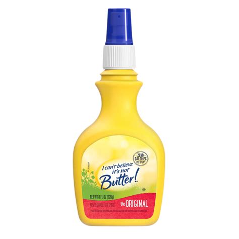 I Can't Believe It's Not Butter! Low Calorie, Zero Fat, Food Substitute ...