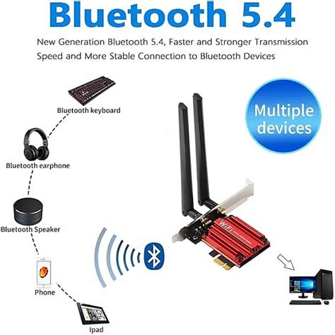 AX200 Pro WiFi 6 PCIe Adapter 3000Mbps Bluetooth 5.2 10dBi