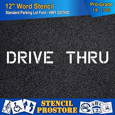 Buy Pavement Marking Stencils - 12 inch Drive Thru Stencil - 12 x 101 x ...