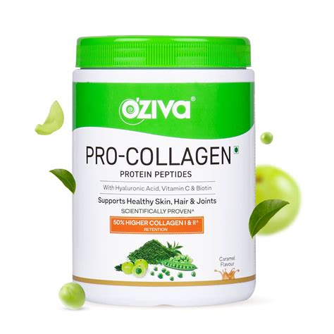 OZiva Pro Collagen Peptides Caramel, 250g ( Type I & Type II ) | Whey ...