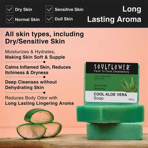 Aloe Vera Soap for Acne & Scar Free Face & Skin – Soulflower.in