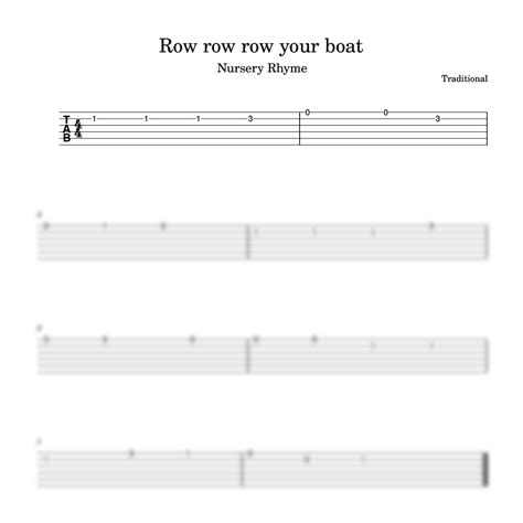 Row row row your boat - Ukulele Tab