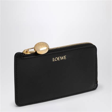 Loewe Mini Leather Card Case With Coin Compartment in Black | Lyst