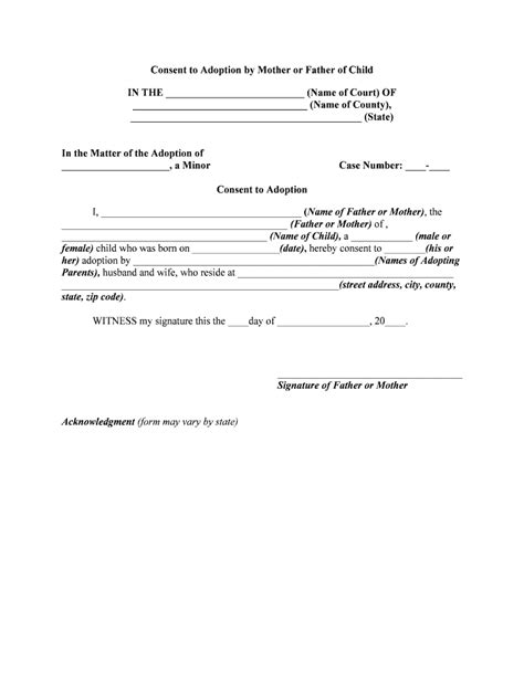 Consent to Adoption by Parent - Fill Out, Sign & Share Online | pdfFiller
