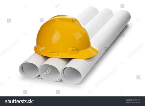 Drawings Hard Hat Isolated On White Stock Photo 80730775 | Shutterstock