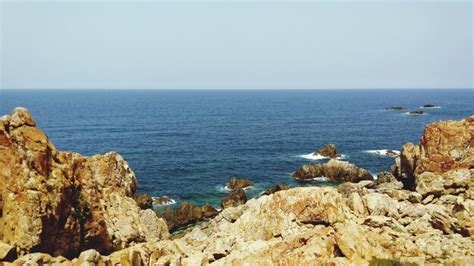 Panoramic view of sea against clear sky | Premium Photo