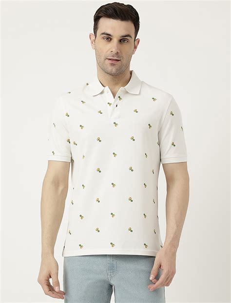 Buy Pure Cotton Polo Neck Printed T-Shirt at Marks & Spencer