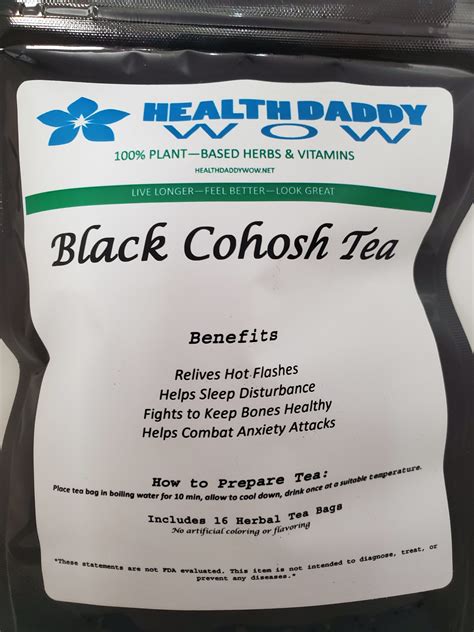 Black Cohosh Tea - Health Daddy Wow