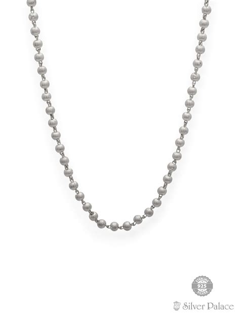 925 Sterling Silver Ball Maala For Daily Use - Silver Palace