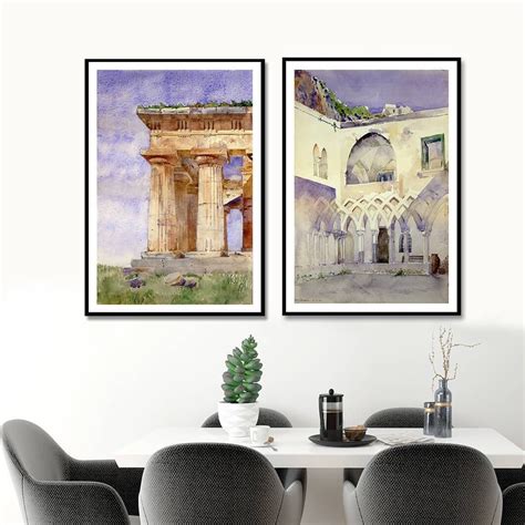 Temple of Neptune, Paestum and Capucine Monastery, Amalfi By Cass Gilb ...
