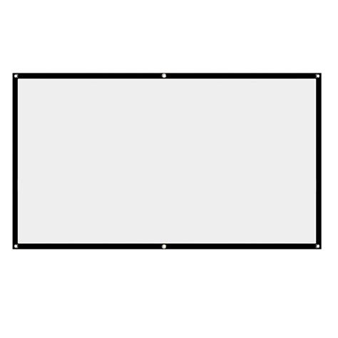 Projector Screen, White Projector Screen, 16:9 No Crease Home Theater ...