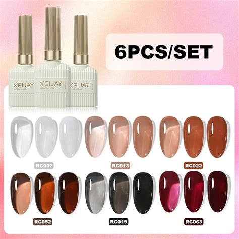 XEIJAYI XEIJAYI 6Pcs 15ML Gel Nail Polish Set, Popular Color Gel ...
