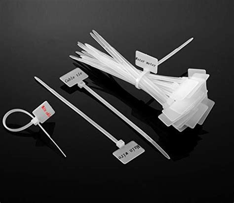 ATOZSHOP11 Write on Ethernet Wire Nylon Zip Ties/Cable Mark Tags (6 ...