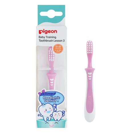 Pigeon Baby Training Toothbrush Lesson 3,For 12-18 Month Babies,Round ...