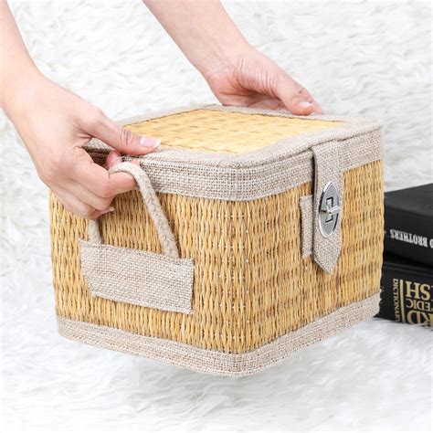 Square Straw Picnic Basket - Artisraw