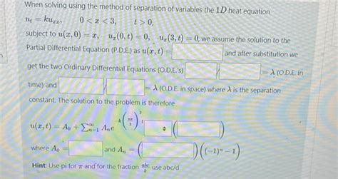 Image result for Using Separation Method for Heat Equation