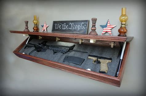 47xl Oak Tactical Concealment Shelf With Drop Down | Etsy