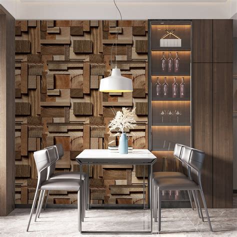 Classics Brown Wood Wallpaper for Hotels & Restaurants – Paper Plane Design