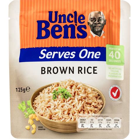 Uncle Ben's Serves One Microwave Brown Rice 125g | Woolworths