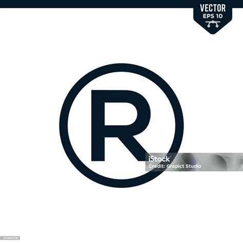 R Inside Circle Related To Registered Sign Stock Illustration ...