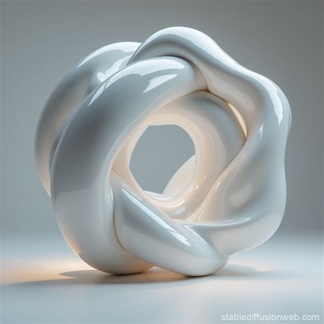 Wavy Gray Parametric Sculpture | Stable Diffusion Online
