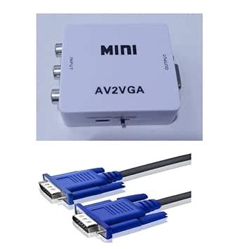 Terabyte AV RCA to VGA (AV2VGA) Converter with Audio Video Adapter ...