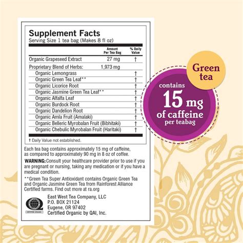 Yogi Super Antioxidant Green Tea - Food E Concepts