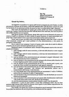 lettere al sindaco colleferro ambiente discarica termovalorizzatori una lettere al sindaco colleferro ambiente discarica termovalorizzatori una