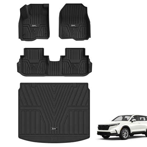 3W Honda CR-V 2023-2026 Custom Floor Mats(Include Hybrid) / Trunk Mat ...