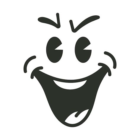 Cartoon angry face emotion vector illustration isolated on a white ...