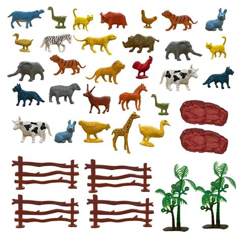 ToyMagic Animal Figure Toy Set of 31 Pcs | Farm & Jungle Playsets With ...