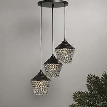 Homesake®3-Lights Round Cluster Chandelier Crystal Lantern Hanging ...