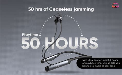 EKKO Unplug N04 Bluetooth in Ear Neckband Earphones, 50 Hours Playback ...
