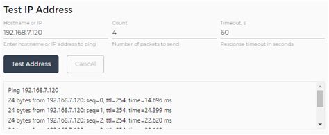 Test IP Address 的图像结果