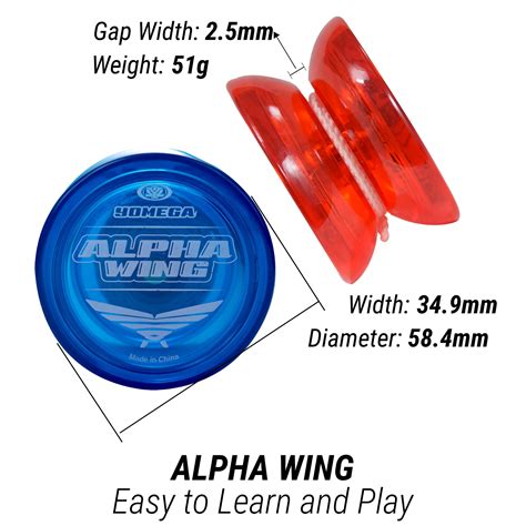 Buy Yomega 3X Alpha Wing Yoyo, Fixed axle yo-yo Designed for Beginner ...