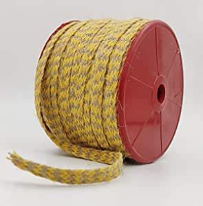 KnottyCord Ajanta| Jute Yellow Thread Mix (50 Meters, 8mm) Natural ...