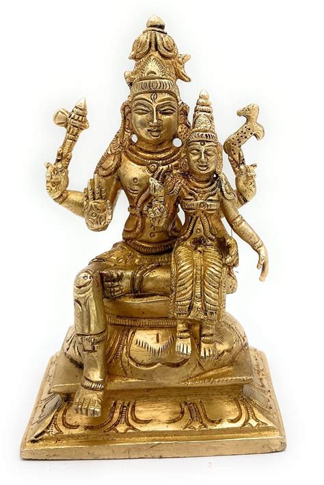 Buy South Indian Arts Brass Uma Maheshwara Idol | Uma Shankar Idol|Shiv ...