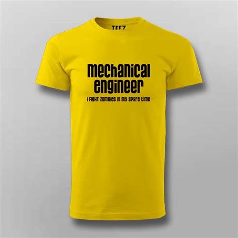 Mechanical Engineer - I fight Zombies In My Spare Time T-shirt For Men ...